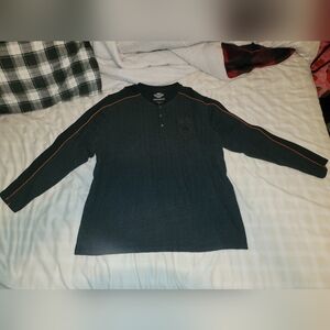 Harley-Davidson Black and Orange Long Sleeve Tee